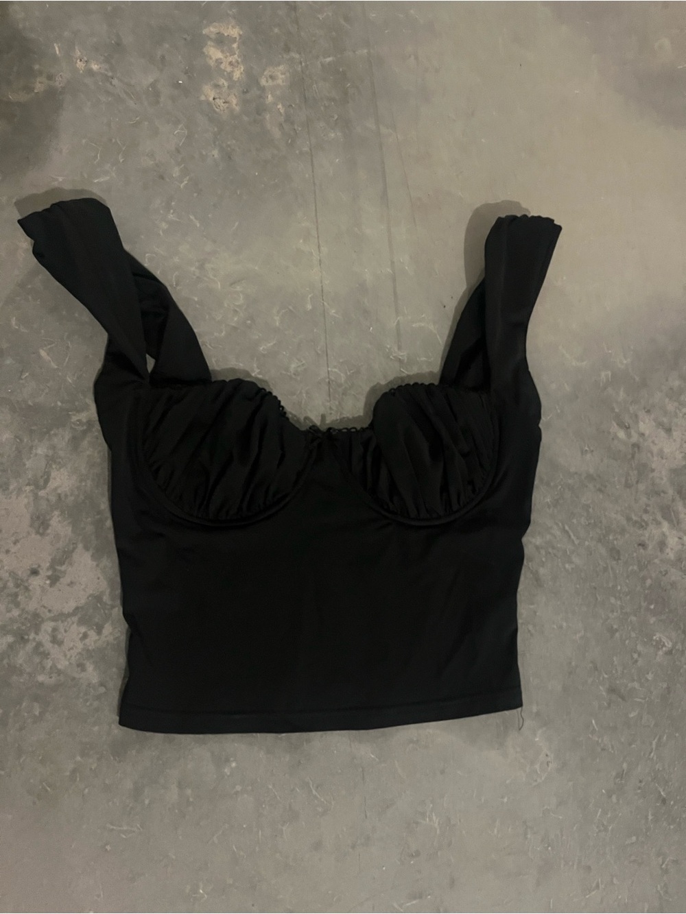 Princess Polly Black Bustier Crop Camisole